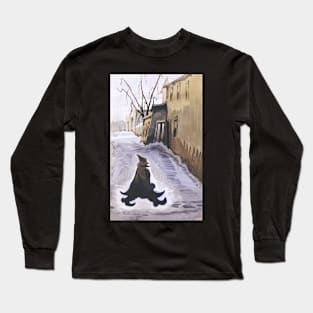 untitled walking person january 10 1918 - Charles Burchfield Long Sleeve T-Shirt